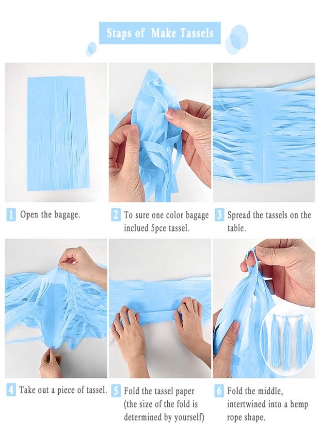 Binpeng Tissue Paper Tassel DIY Hanging Paper Decorations Party Garland for Party, Wedding, Festival, Baby Shower - 20PCS (Black Tassel 35CM) - Image 3